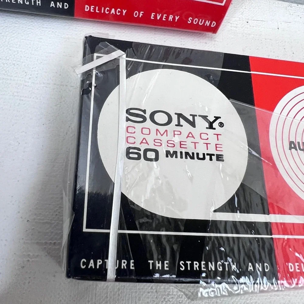 Sony C-60 Auto-Sensor Blank Audio Cassette Tapes 60 Minute Vintage NOS‎ Lot of 2